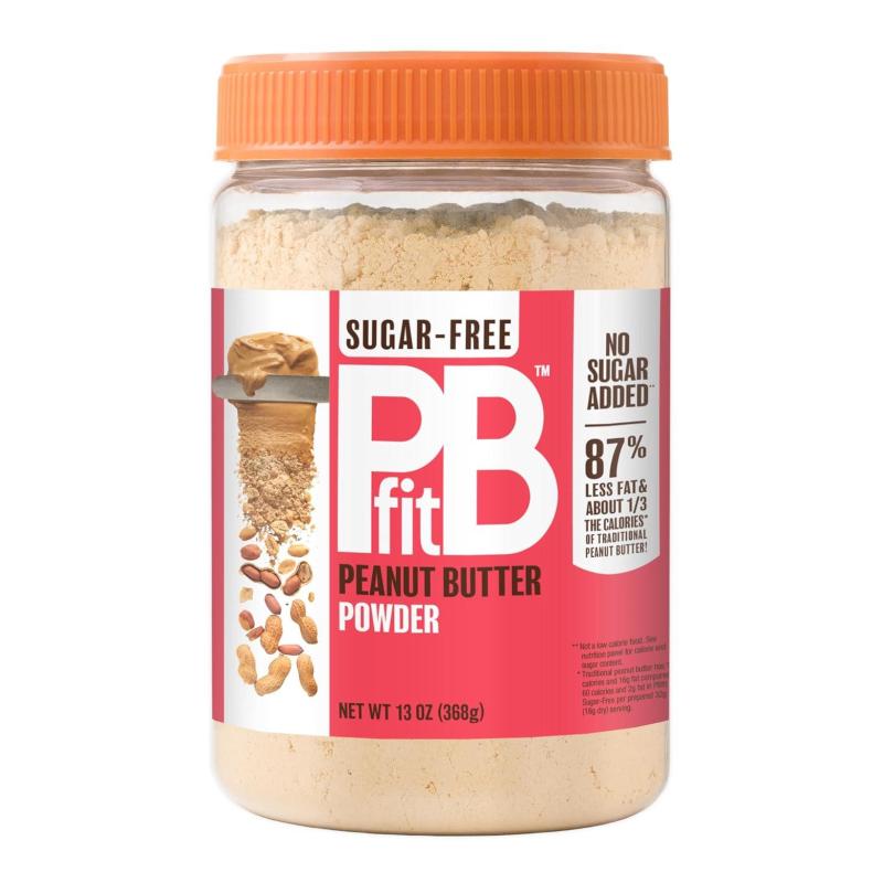 PBfit No Sugar Added, Made with Erythritol and Monk Fruit, All-Natural Peanut Butter Powder