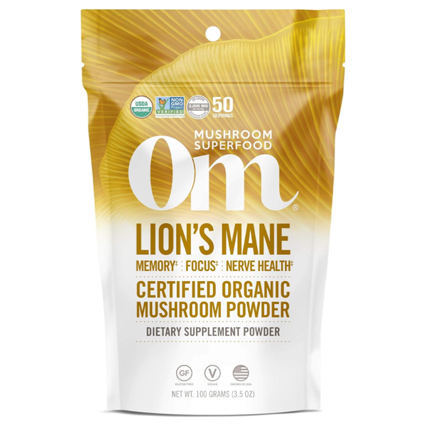 Om Mushroom Superfood Lion's Mane Organic Mushroom Powder